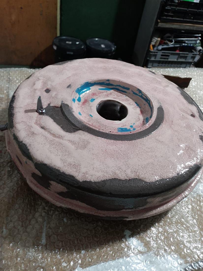 Worn impeller before rebuild